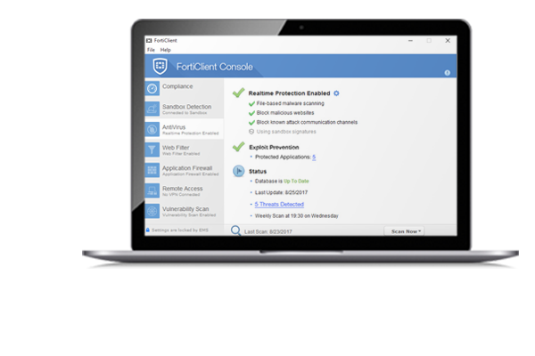 FortiClient endpoint product imagery